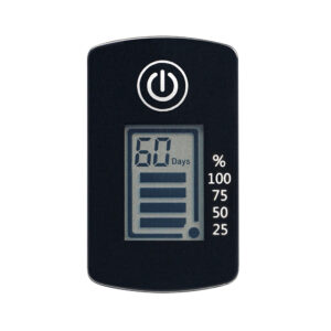 Elektronischer Timer, der die verbleibende Nutzungsdauer einer Wasserfilter-Kartusche von 60 Tagen anzeigt.
