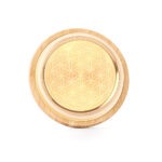 Edler Bambusdeckel mit goldener Einlage, verziert mit dem eingravierten Symbol der Blume des Lebens.