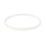 Transparenter Silikon-Dichtungsring für den Bambusdeckel eines Wasserfilters von Lotus Vita auf weißem Hintergrund.