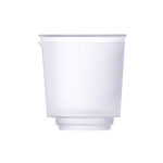 Transluzenter Ersatz-Einfülltank für eine Lotus Vita Wasserfilter-Karaffe, freigestellt auf weißem Hintergrund.