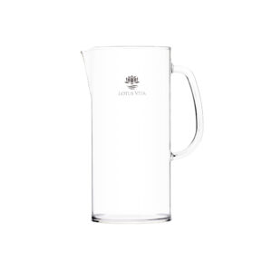 Elegante Ersatz-Glaskaraffe mit Lotus Vita Logo, passend für Wasserfilterkannen des Herstellers.